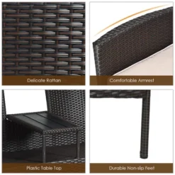 Costway Patented Patio Rattan Chat Set Loveseat Sofa Table Chairs Conversation Cushioned -Outdoor Deals Garden Store GUEST e2e5338b 66b8 4f3c 9d9b 432f5cda0fc1