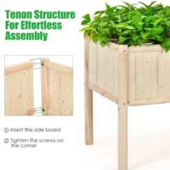 Costway Raised Garden Bed 42''x30''x32'' Elevated Wood Planter Box Stand Patio Yard -Outdoor Deals Garden Store GUEST e4f9423b 35fb 43cc 9bba 2e70d0cbb58f