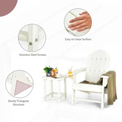 Costway 2PCS Patio Adirondack Chair Side Table Set Weather Resistant Cup Holder 13 Costway 2PCS Patio Adirondack Chair Side Table Set Weather Resistant Cup Holder -Outdoor Deals Garden Store GUEST e52ef69c 07b0 4056 ba0b ea02a574d370