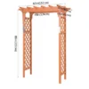 Costway Arbor Over 7FT High Wooden Garden Arch Trellis Pergola Outdoor Patio Plant