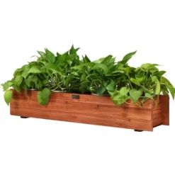 28/36/40 Inch Wooden Flower Planter Box Garden Yard Decorative Window Box Rectangular -Outdoor Deals Garden Store GUEST e760ca44 b4a0 4c18 ba64 f104f563f9ee