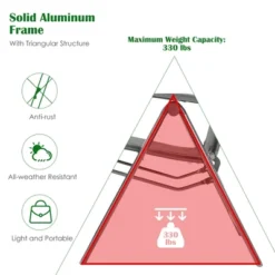 Costway Outdoor Foldable Reclining Chair Aluminum Frame 7-Position Adjustable -Outdoor Deals Garden Store GUEST e7e84530 04bb 49b0 b424 c111298b1ff7