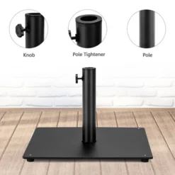 Costway 36LBS Square Umbrella Base Stand Weighted Patio Market Umbrellas Black -Outdoor Deals Garden Store GUEST ea2125d9 8c93 4822 845b 208df888eb29