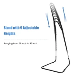Costway Patio Adjustable 77" To 93" Hammock Chair Stand Hanging Chair Stand -Outdoor Deals Garden Store GUEST ea5ce03d 485c 4b52 99eb 4e5b36b3bd32