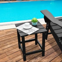 Costway 2 PCS Patio 15'' End Side Coffee Table Square Wooden Slat Deck WhiteBlackGray 14 Costway 2 PCS Patio 15'' End Side Coffee Table Square Wooden Slat Deck WhiteBlackGray -Outdoor Deals Garden Store GUEST ea82dc6a a710 4604 b04b 9c66937ef1cf