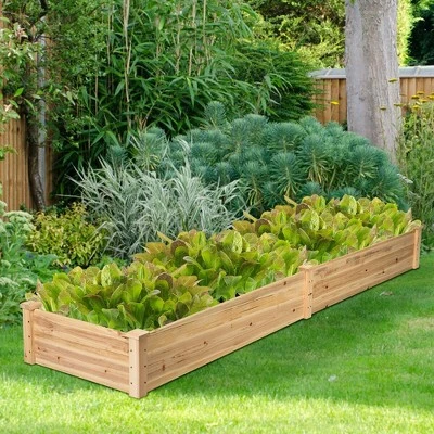 Costway Wooden Vegetable Raised Garden Bed Backyard Patio Grow Flowers Planter 4 Costway Wooden Vegetable Raised Garden Bed Backyard Patio Grow Flowers Planter - Image 4