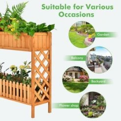 Costway 2-Tier Raised Garden Bed Elevated Wood Planter Box For Vegetable Flower Herb -Outdoor Deals Garden Store GUEST ee21722e a823 4d14 b99b 1b76b9c7c50e
