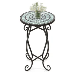 Costway Mosaic Outdoor Round End Table With Weather Resistant Ceramic Tile Tabletop 17 Costway Mosaic Outdoor Round End Table With Weather Resistant Ceramic Tile Tabletop -Outdoor Deals Garden Store GUEST ef7c8101 ec72 415e 9c99 fa70a0532fe2
