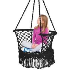 Costway Hanging Hammock Chair Cotton Rope Macrame Swing Indoor Outdoor GrayBlackTurquoise 21 Costway Hanging Hammock Chair Cotton Rope Macrame Swing Indoor Outdoor GrayBlackTurquoise -Outdoor Deals Garden Store GUEST f0dba01f 6b70 499f ba77 2d3301827e54