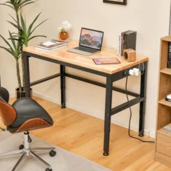 Costway 48" Adjustable Work Bench Heavy-Duty Steel Frame Worktable With Power Outlets -Outdoor Deals Garden Store GUEST f17f0228 2d70 4177 97a0 a7c81d7b7529