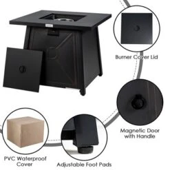 Costway 7PCS Patio Rattan Furniture Set Fire Pit Table Cover Cushion Off WhiteBlackNavyRedTurquoise -Outdoor Deals Garden Store GUEST f263125f e86c 46da 86a5 64b79a8e7796