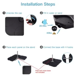 Costway 20'' Patio Offset Umbrella Base Stand Water Filled Base Weights Sand Plate Set 12 Costway 20'' Patio Offset Umbrella Base Stand Water Filled Base Weights Sand Plate Set -Outdoor Deals Garden Store GUEST f34e1639 45dd 46a9 b114 10364e9c9d79