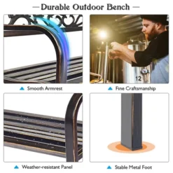 Costway Garden Bench Outdoor Furniture Porch Path Loveseat Chair 14 Costway Garden Bench Outdoor Furniture Porch Path Loveseat Chair -Outdoor Deals Garden Store GUEST f68c0838 15c5 4403 be72 5da2ea299320