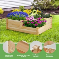 Costway 3-Tier Outdoor Raised Garden Bed Vegetable Planter Box For Patio Lawn Backyard -Outdoor Deals Garden Store GUEST f68fd89e 163e 4332 8f27 abe47bed648b