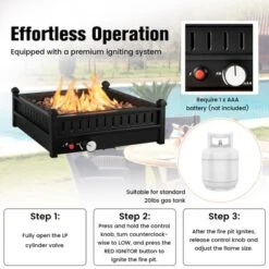 Costway Portable Tabletop Fire Bowl 40,000 BTU Propane Firepit Fit Umbrella Holes Table 14 Costway Portable Tabletop Fire Bowl 40,000 BTU Propane Firepit Fit Umbrella Holes Table -Outdoor Deals Garden Store GUEST f8b4c507 1f2c 45b5 856f 314ffbcb1356