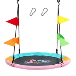 Costway 40'' Flying Saucer Tree Swing Indoor Outdoor Swing Play Set W/Hanging Strap Horse -Outdoor Deals Garden Store GUEST f9637069 4c03 436c 8244 afdcaae3bfdf