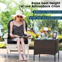 Costway Patio Adirondack Chair Cushion High Back Fade Resistant 5'' Seat Pad Outdoor -Outdoor Deals Garden Store GUEST fdd02d78 efd6 4ae3 a36c eda0ec888ed3