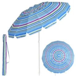Costway 8 FT Beach Umbrella Outdoor Tilt Sunshade Sand Anchor W/Carry Bag -Outdoor Deals Garden Store GUEST fedad1df 0f0a 4ba8 8e03 350976b1e9e1